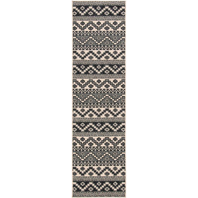 Veranda VER095 Power Loomed Indoor/Outdoor Runner Rug - Grey/Beige - 2'3"x14' - Safavieh.