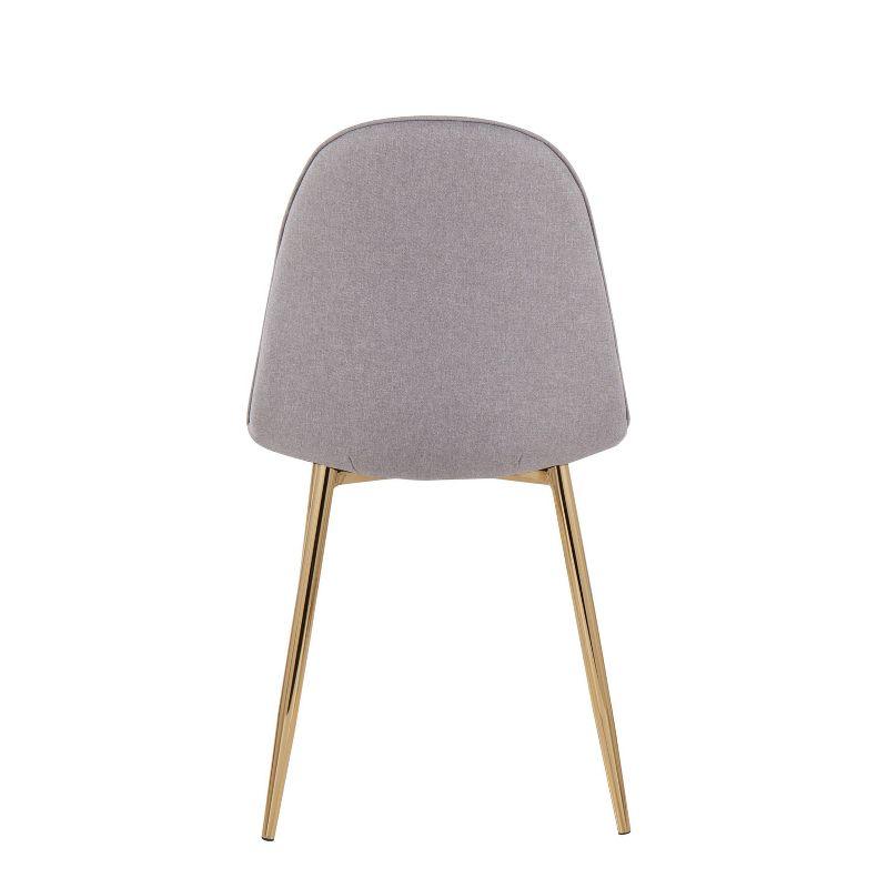 Set of 2 Pebble Steel/Polyester Dining Chairs - LumiSource