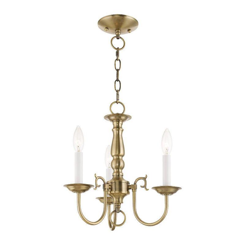 Livex Lighting Williamsburgh 3 - Light Chandelier in  Antique Brass