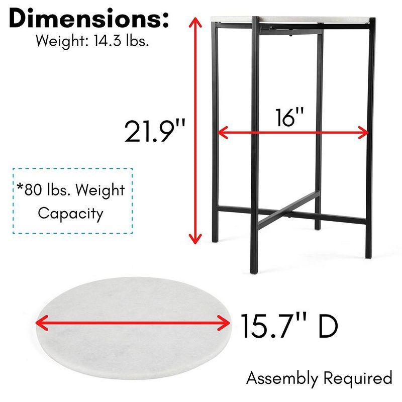 BirdRock Home Marble Tray Top End Table