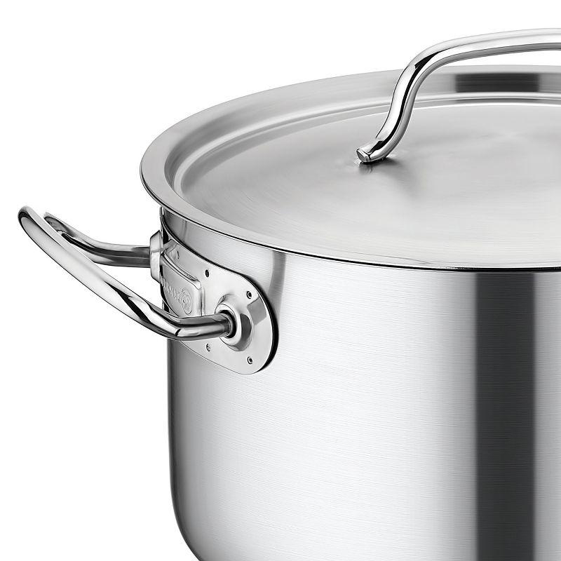 Korkmaz Gastro Proline 3.6 Liter Stainless Steel Casserole with Lid in Silver