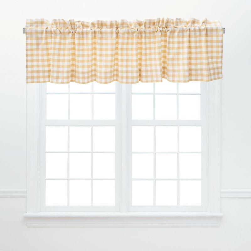 Ashford Cornsilk Yellow Gingham Cotton Valance