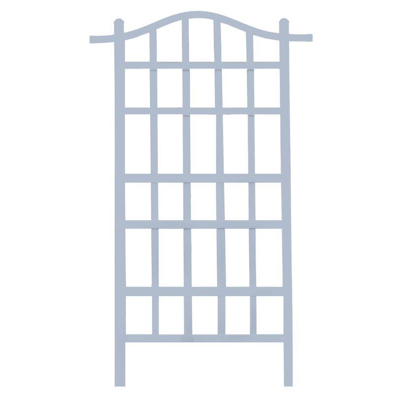 Dura-Trel Inc Dura-Trel Melrose 35 x 75 Inch Vinyl Outdoor Garden Patio Plant Trellis, White