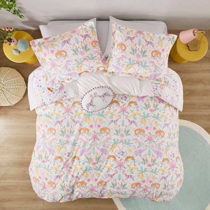 Lulu Reversible Cotton Printed Floral Duvet Cover Set