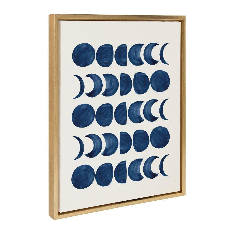 Sylvie Moon Phases Framed Canvas - Kate & Laurel All Things Decor