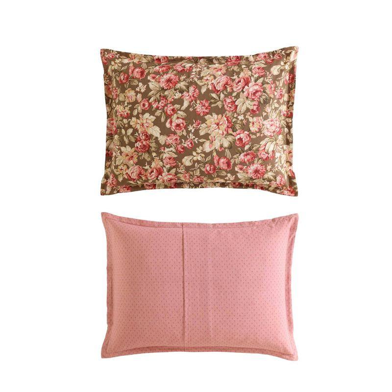 Laura Ashley Laura Ashley Bloomsbury Cotton Reversible Brown Comforter Set