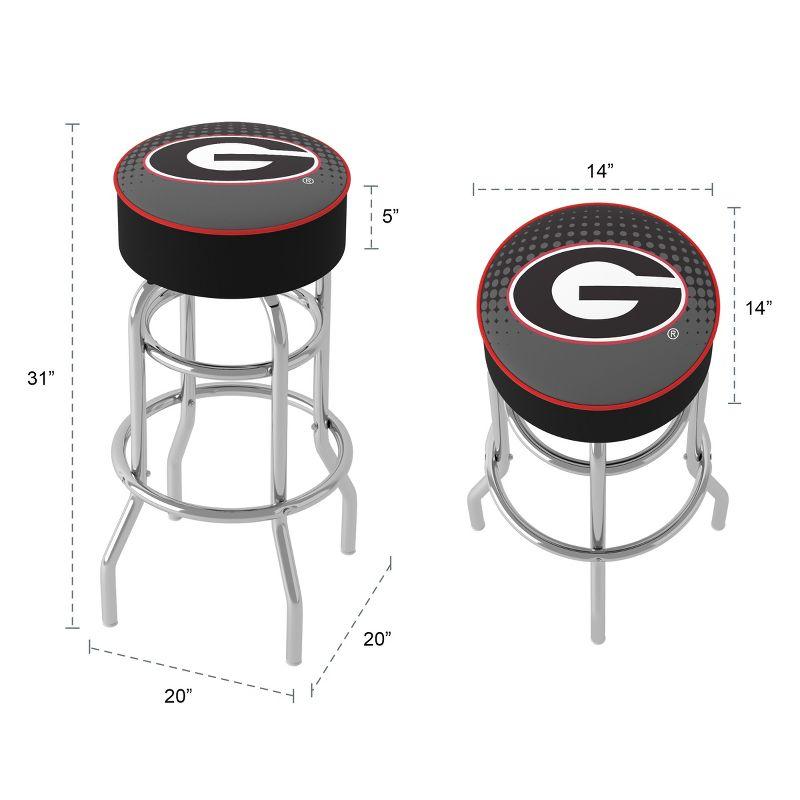 Trademark Global NCAA Swivel Upholstered Counter Stool with Metal Frame