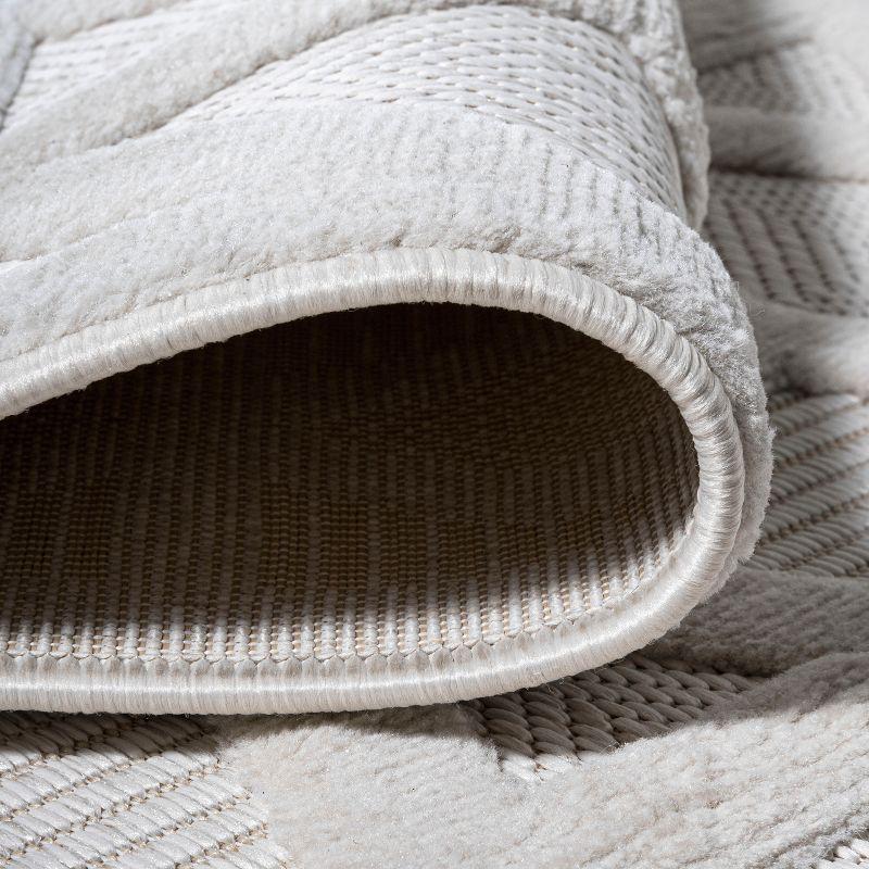 3'x5' Talaia Neutral Geometric Indoor/Outdoor Area Rug, Ivory - JONATHAN Y