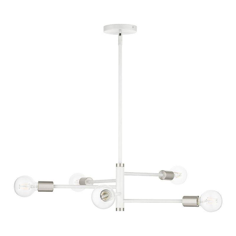 Livex Lighting Bannister 5 - Light Chandelier in  White