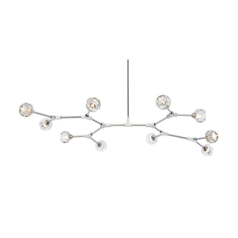 Elegant Lighting Zayne 10 - Light Pendant in  Chrome