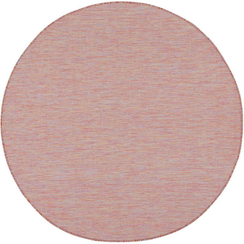 Positano Rainbow 6' Round Stain-Resistant Synthetic Rug