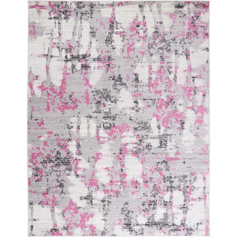 Skyler SKY193 Power Loomed Indoor Area Rug - Grey/Pink - 8'x10' - Safavieh