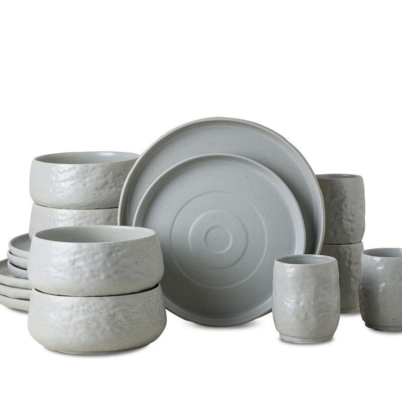 Shosai Stone by Mercer Project Shosai 16-Piece Dinnerware Set Stoneware