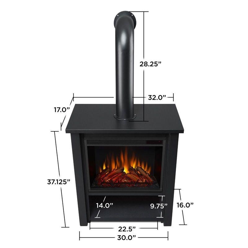 Hollis 32" Electric Fireplace in Black by Real Flame