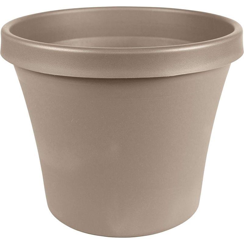 Bloem Terra Plastic Pot Planter, Pebble Stone, 10in