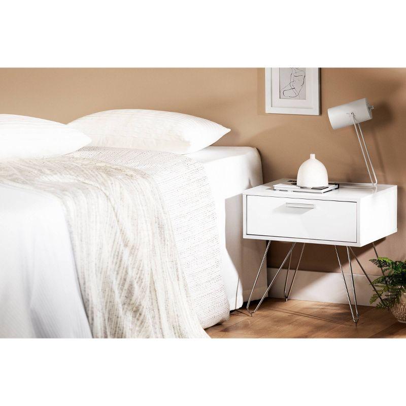 South Shore Slendel Nightstand Pure White