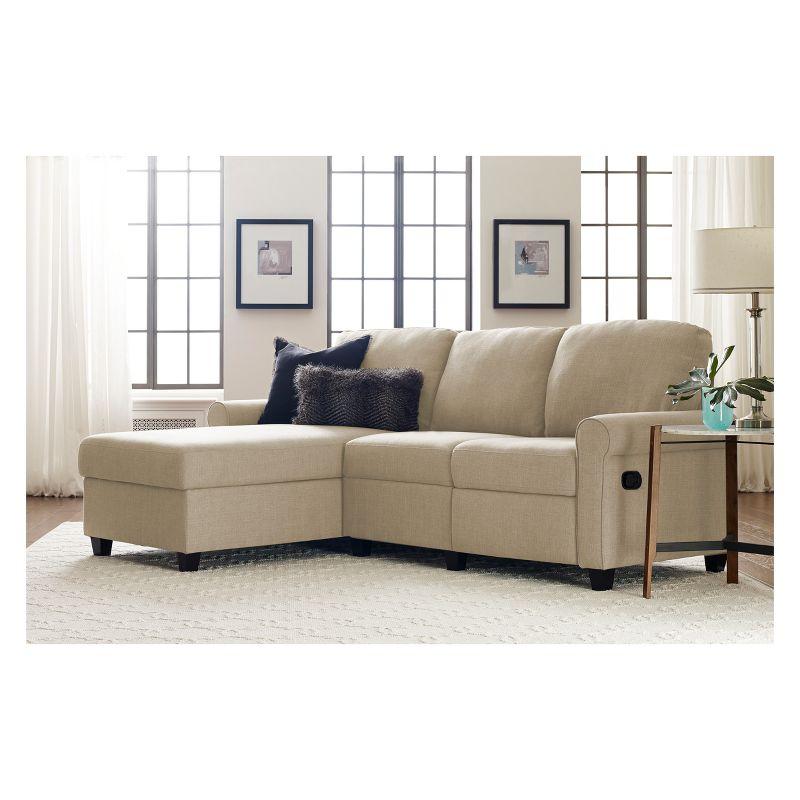 Serta Palisades Reclining Sectional Sofa with Storage Chaise