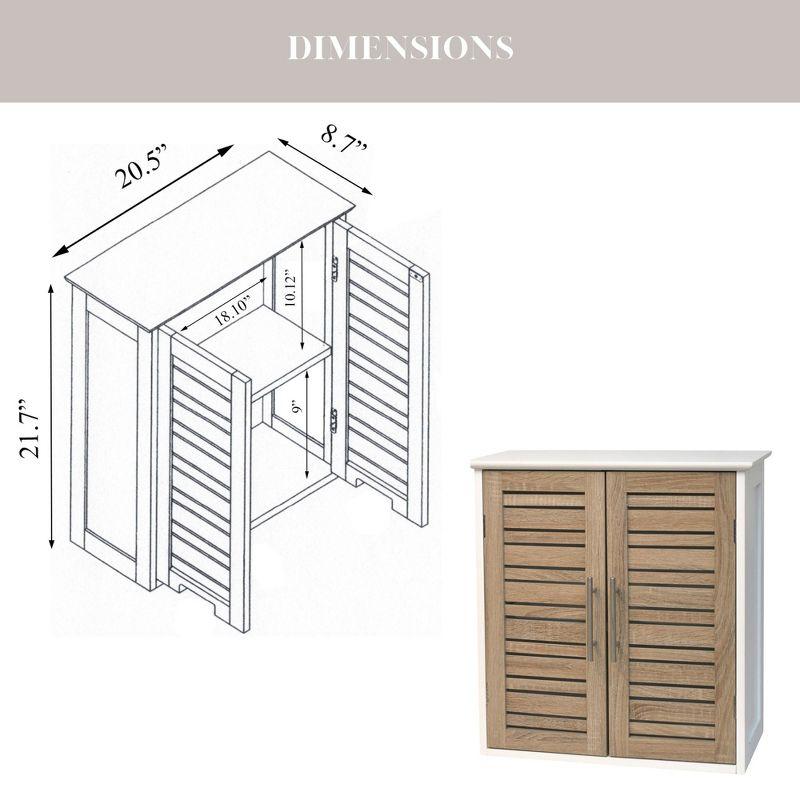 Evideco Stockholm 20.5" W x 21.7" H x 8.7 D Wall Mounted Bathroom Cabinet Oak Color & Reviews | Wayfair