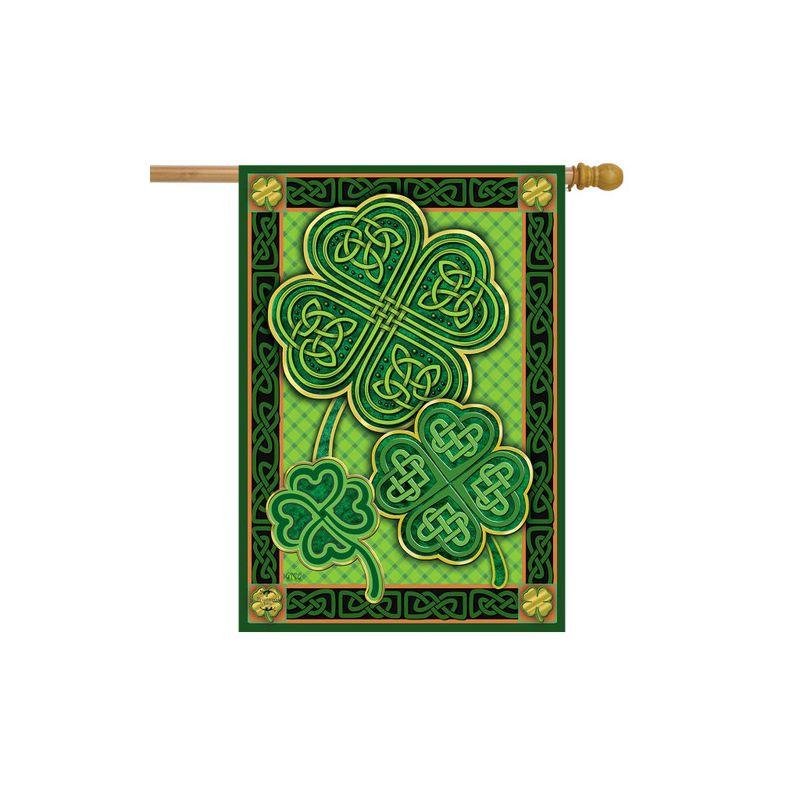 Briarwood Lane Celtic Shamrocks St. Patrick's Day House Flag Iris