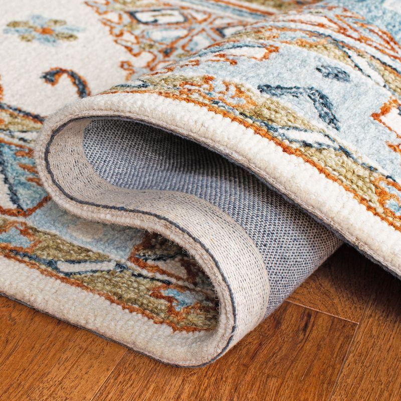 Capri CPR209 Hand Tufted Area Rug - Ivory/Rust - 7'x7' - Safavieh.