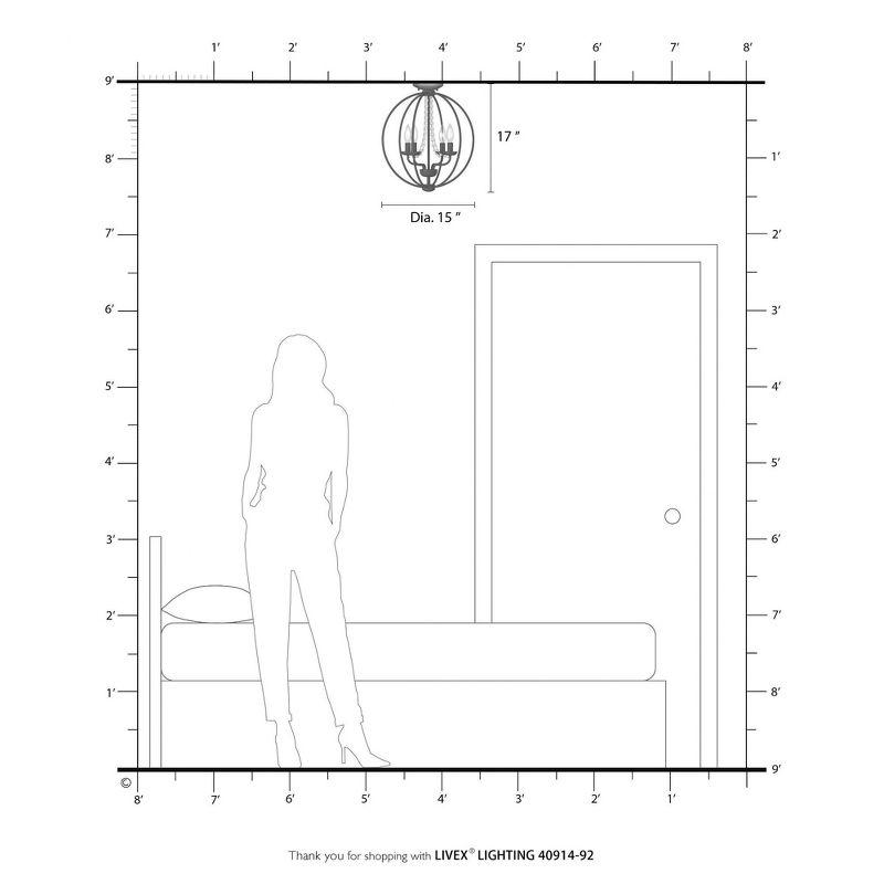 Livex Lighting Arabella 4 - Light Chandelier in  English Bronze