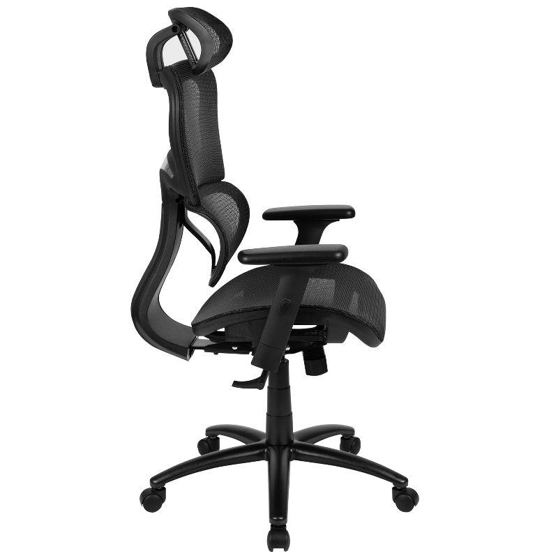 Flash Furniture Ergonomic Mesh Office Chair with 2-to-1 Synchro-Tilt, Adjustable Headrest, Lumbar Support, and Adjustable Pivot Arms