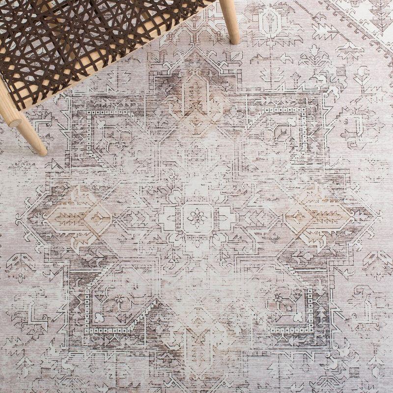 Tucson Vintage Persian TSN102 Power Loomed Machine Washable Skid-Resistant Indoor Area Rug - Beige/Grey - 8'x10' - Safavieh