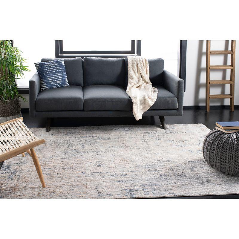 Reversible Abstract Gray Synthetic 8' x 10' Area Rug