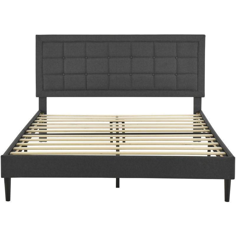DeCoro Home DeCoro Mornington Upholstered Platform Bed Frame and Headboard