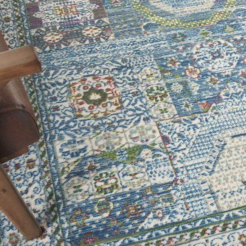 Nourison Global Vintage GLB17 Indoor only Area Rug - Ivory Light Blue 4' x 6'
