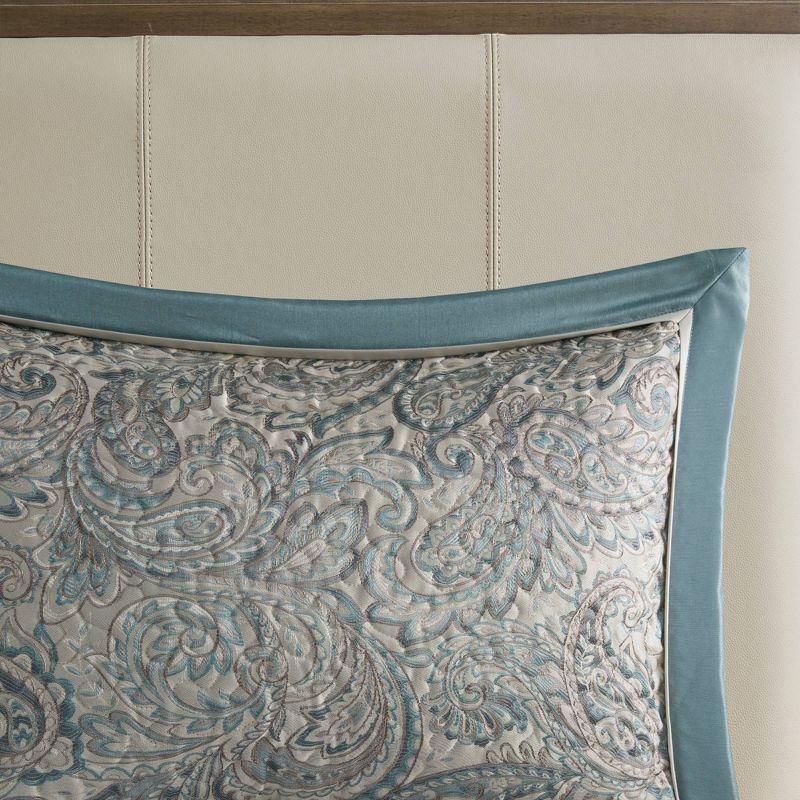 Madison Park Aubrey 5 Piece Jacquard Bedspread Set with Throw Pillows