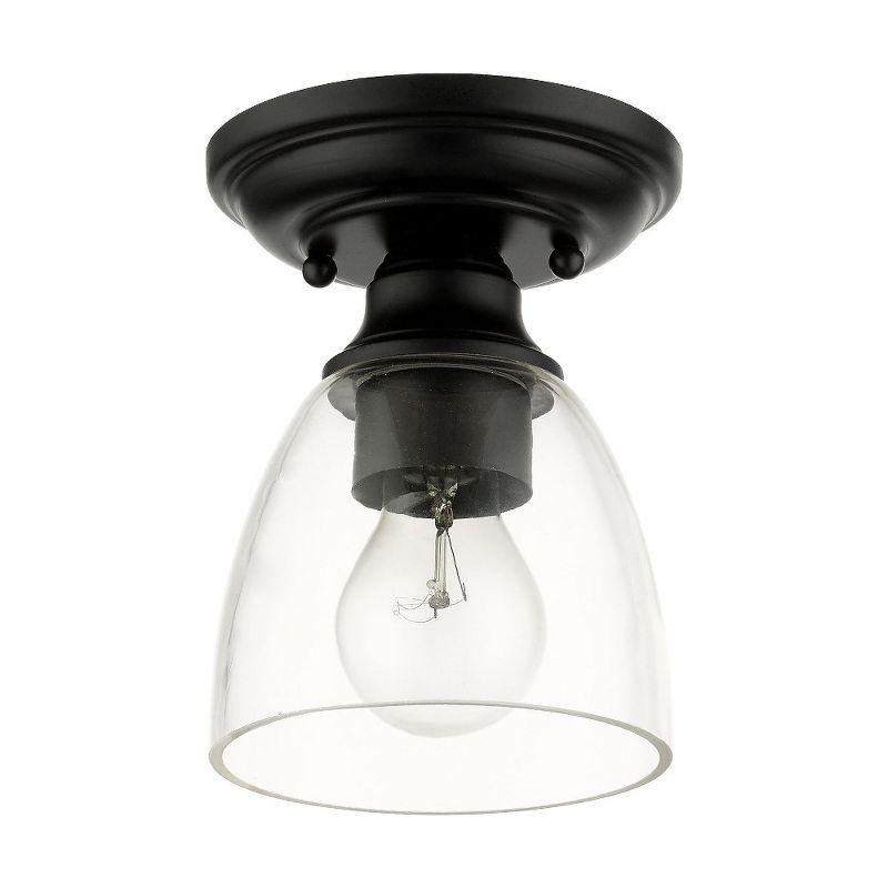 Livex Lighting Montgomery 1 - Light Flush Mount in  Black