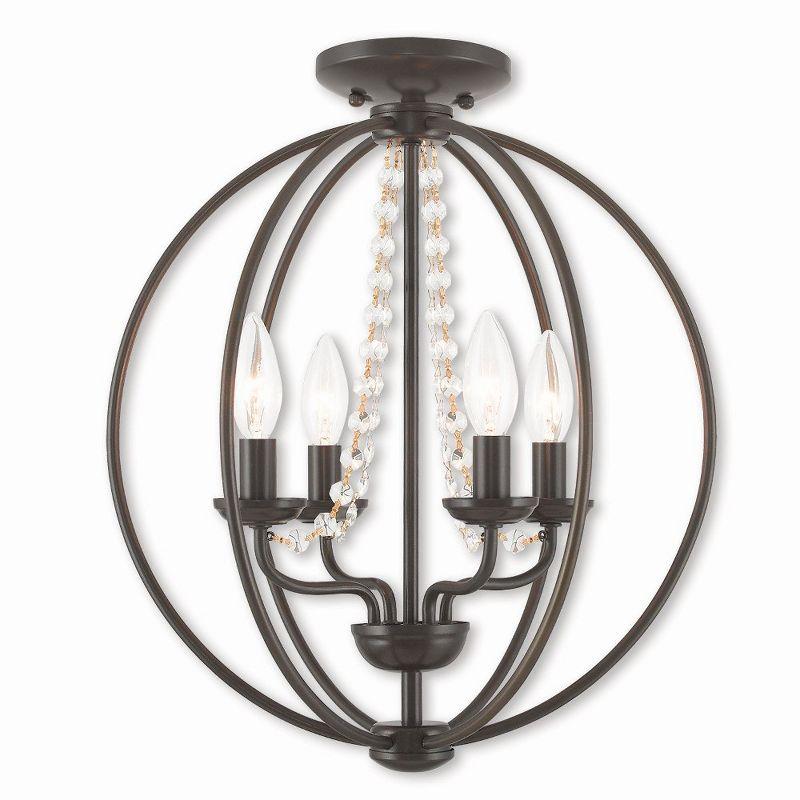 Livex Lighting Arabella 4 - Light Chandelier in  English Bronze