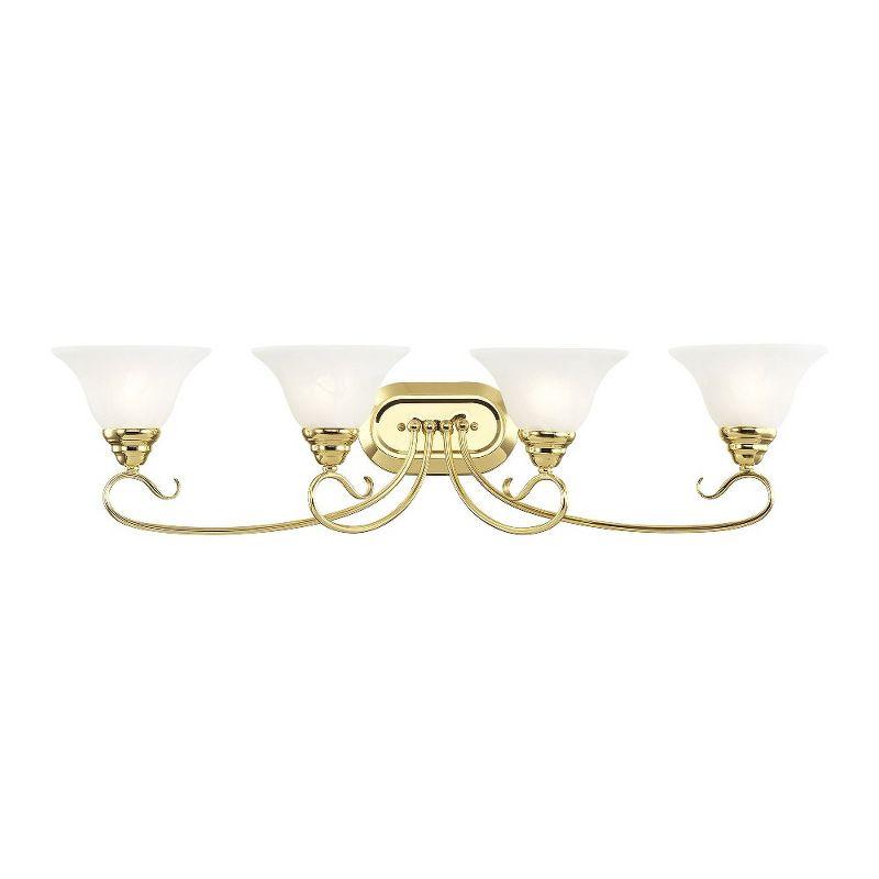 Livex Lighting Coronado 4 - Light Vanity in  Polished Brass