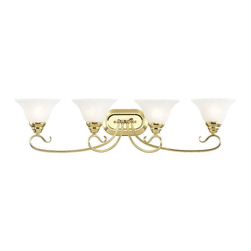 Livex Lighting Coronado 4 - Light Vanity in  Polished Brass