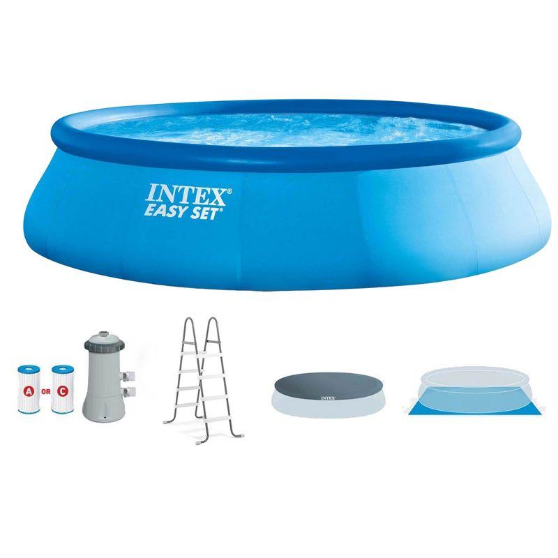 Intex Intex Easy Set Inflatable Kid Swimming Pool with Filter Pump