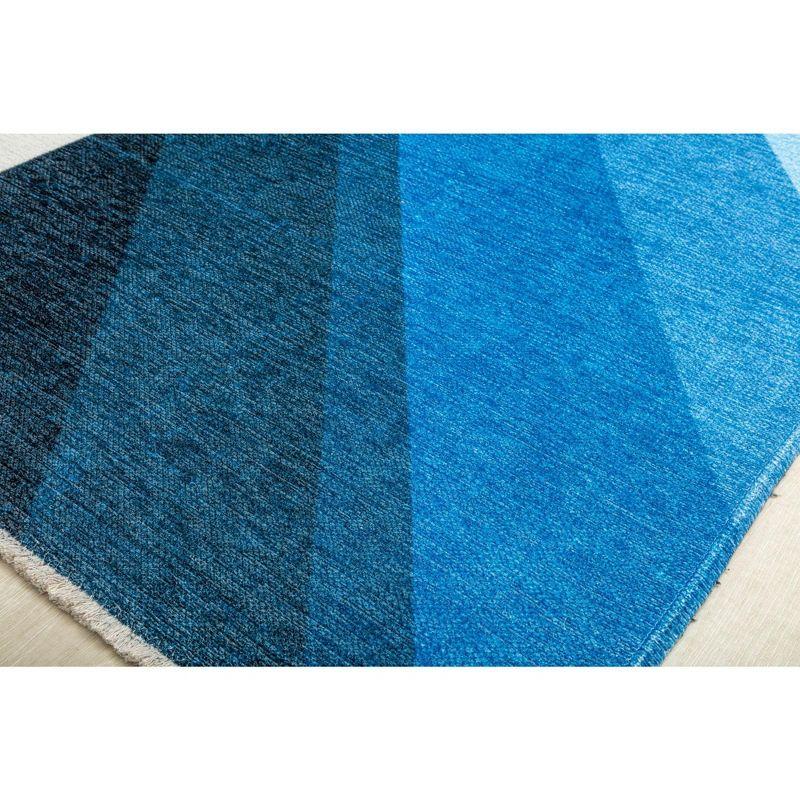 Maisie Modern True Blue Geometric 8' x 10' Area Rug