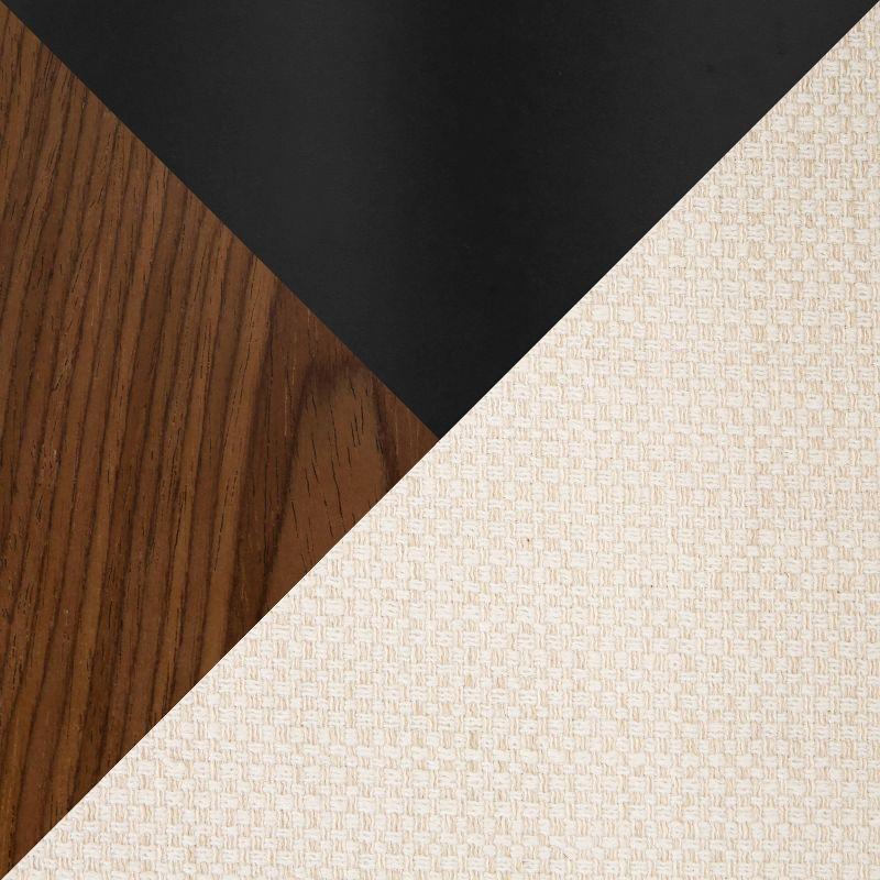 Set of 2 Elisa Adjustable Barstools Walnut/Cream - LumiSource: Mid-Century Modern, Swivel, Footrest, Metal Frame