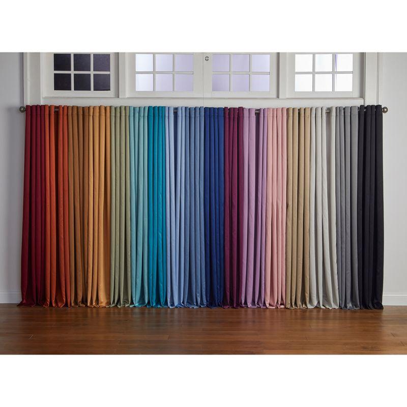 Caramel Polyester Room-Darkening Grommet Curtains