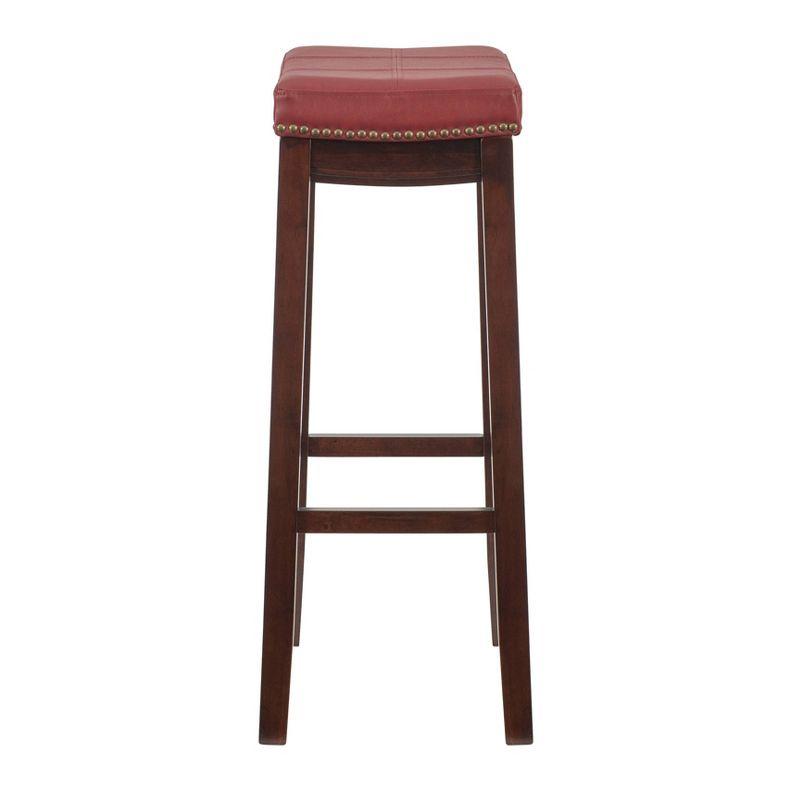 Padded Saddle Seat Barstool Hardwood - Linon