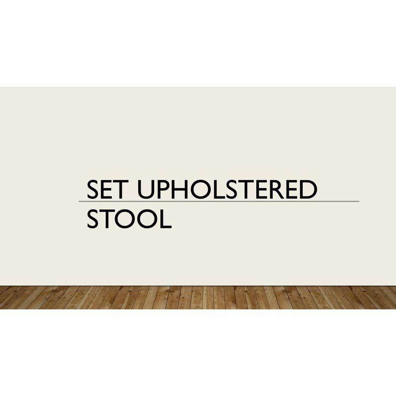Carolina Living Set of 2 24" Laurant Upholstered Counter Height Barstools Charcoal/Espresso