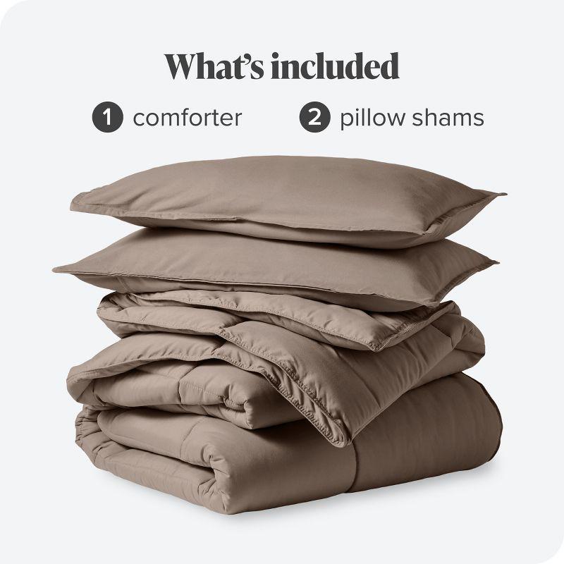 Full Taupe Down Alternative Microfiber Comforter Set