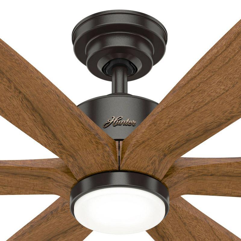 Rhinebeck Noble Bronze 58" LED Ceiling Fan with Remote and Reversible Blades