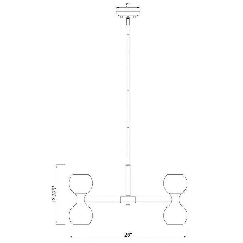 Z-Lite Artemis 10 - Light Chandelier in  Modern Gold