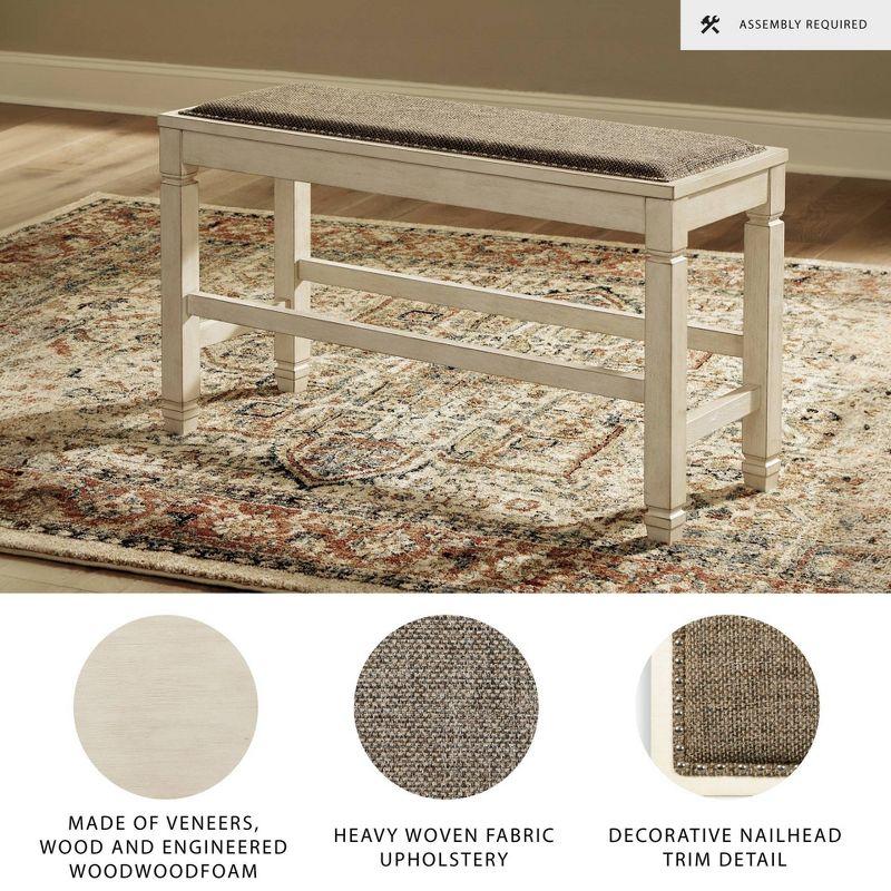 Bolanburg Counter Height Dining Room Bench Antique White - Signature Design by Ashley