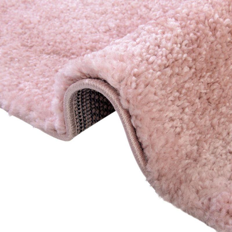 Plush Pink Shag 8' x 10' Synthetic Easy-Care Area Rug