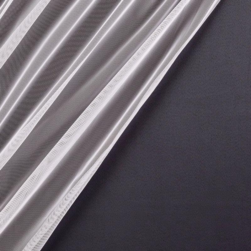 Set of 2 (108"x52") Caterina Layered Solid Blackout with sheer top Curtain Panels Black Pearl - Exclusive Home