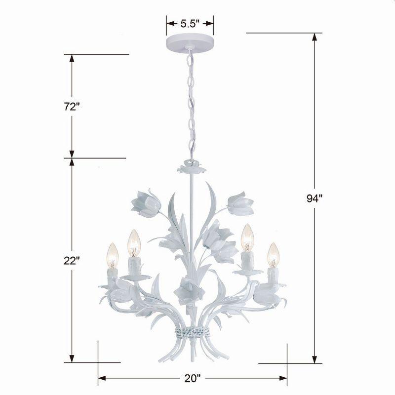Crystorama Lighting Southport 5 - Light Chandelier in  Wet White