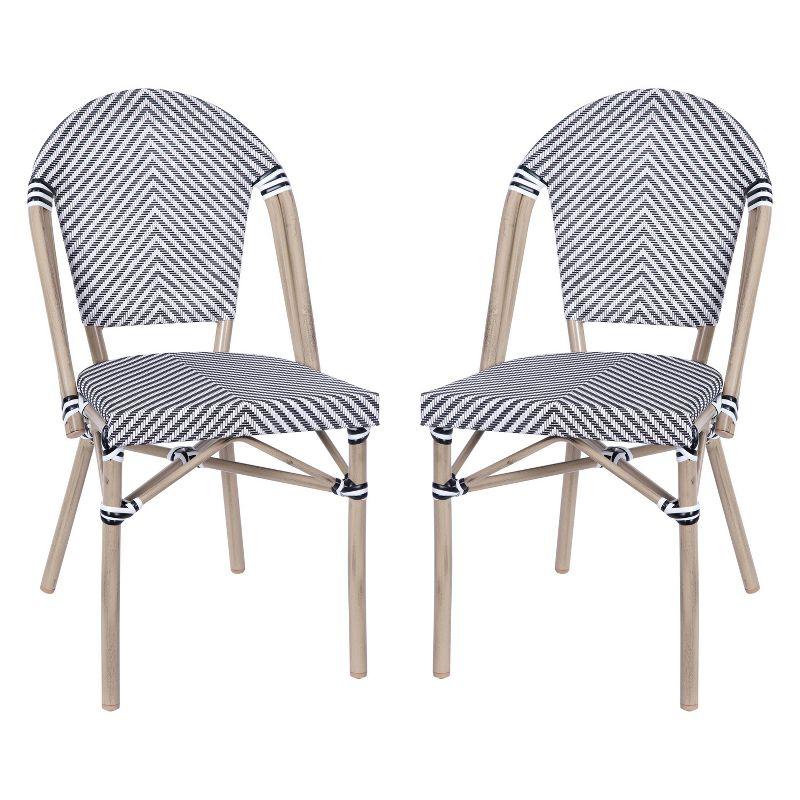 Lavigne Stacking French Chair for Indoor and Outdoor Use with Printed Metal Frame