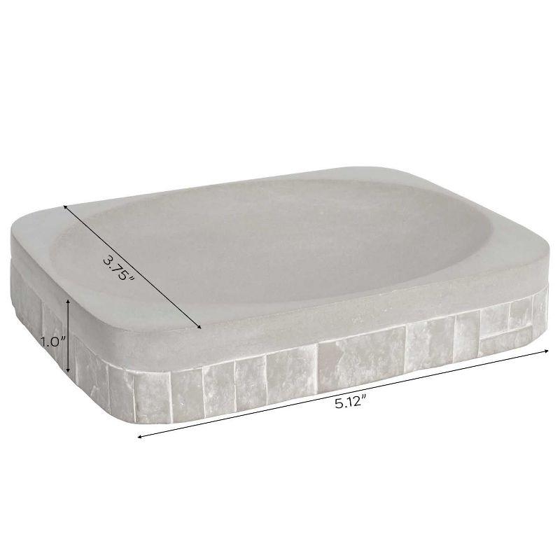 Avalon Gray Concrete Rectangular Soap Plate